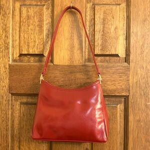 Liz Claiborne Red Leather Shoulder Bag